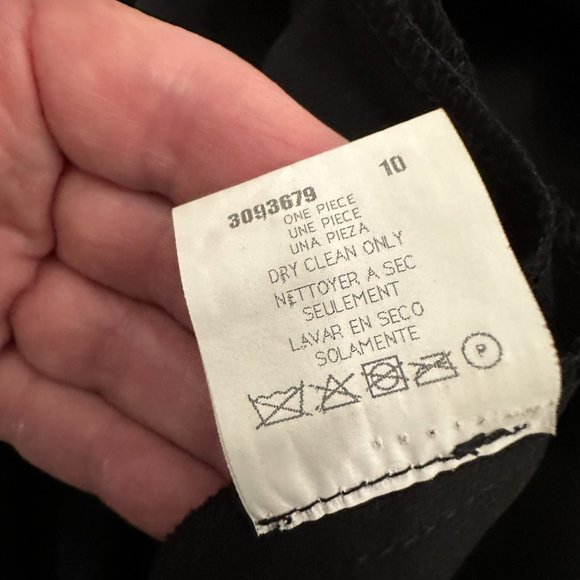 90's Vintage David Warren Black & White Long Sleeves Maxi Dress SZ 10 REDUCED! - Picture 12 of 13